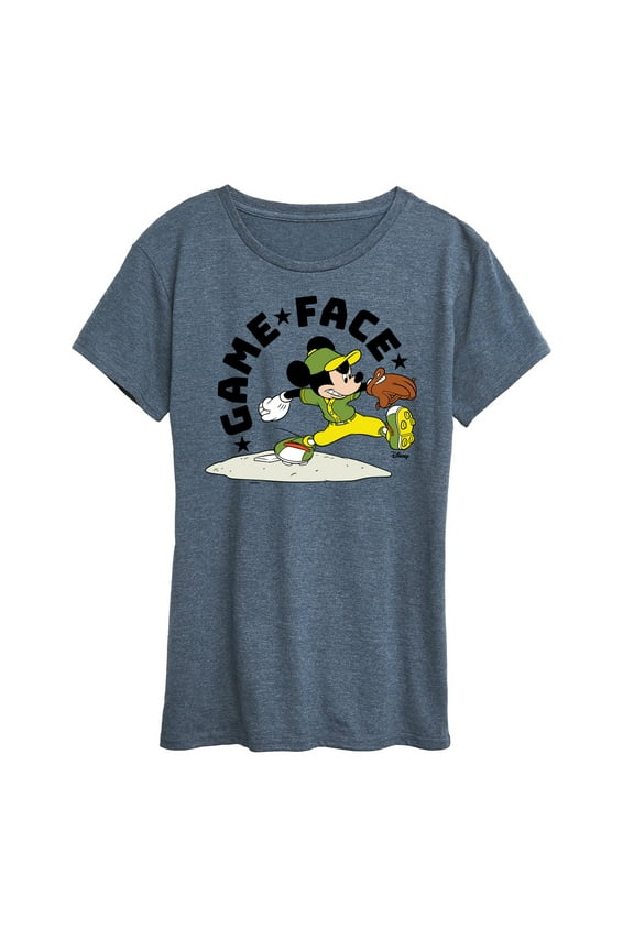 Disney - Game Face Baseball - Women's Short Sleeve Graphic T-Shirt