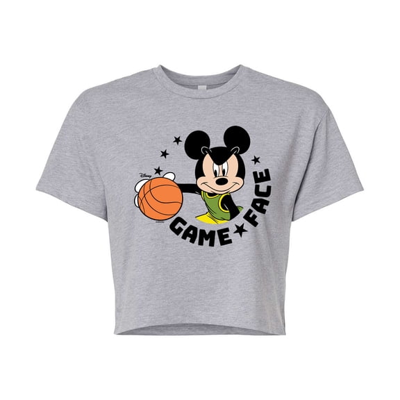 Disney - Game Face Basketball - Juniors Cropped Cotton Blend T-Shirt