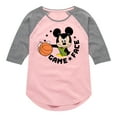 thumbnail image 1 of Disney - Game Face Basketball - Toddler & Youth Girls Raglan Graphic T-Shirt, 1 of 4