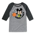 thumbnail image 1 of Disney - Game Face Basketball - Toddler & Youth Raglan Graphic T-Shirt, 1 of 4
