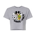 thumbnail image 1 of Disney - Game Face Soccer  - Juniors Cropped Cotton Blend T-Shirt, 1 of 5