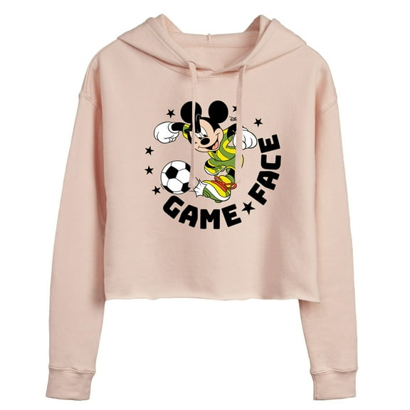 Disney - Game Face Soccer  - Juniors Cropped Pullover Hoodie