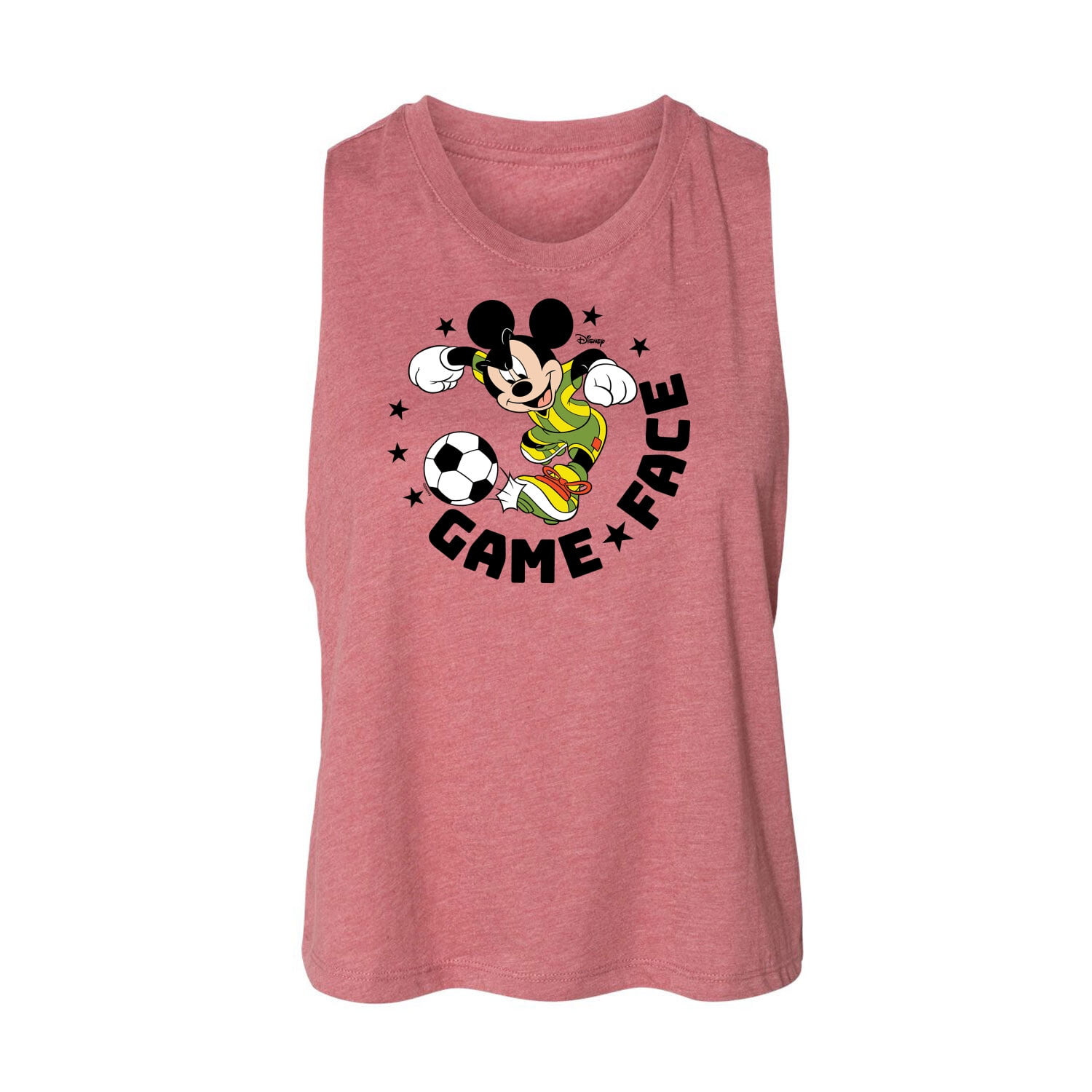 Disney - Game Face Soccer - Juniors Cropped Racerback Tank Top 