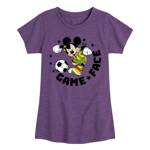 Disney - Game Face Soccer - Toddler & Youth Girls Short Sleeve Graphic T-Shirt