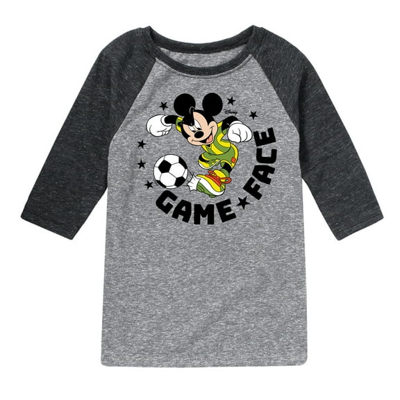 Disney - Game Face Soccer - Toddler & Youth Raglan Graphic T-Shirt