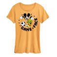 thumbnail image 1 of Disney - Game Face Soccer - Women's Short Sleeve Graphic T-Shirt, 1 of 6