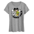 thumbnail image 1 of Disney - Game Face Soccer - Women's Short Sleeve Graphic T-Shirt, 1 of 5