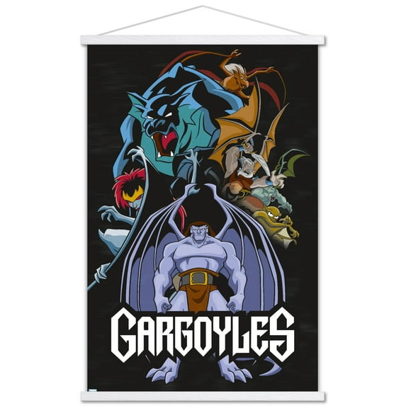Disney Gargoyles - Group Wall Poster with Wooden Magnetic Frame, 22.375" x 34"