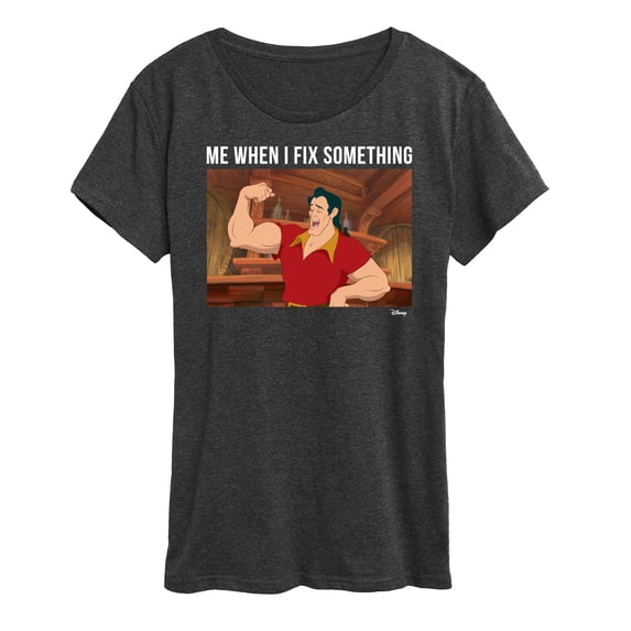 Disney - Gaston When Fix Something - Women's Short Sleeve Graphic T-Shirt