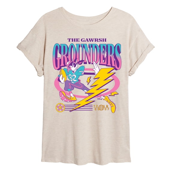 Disney - Gawrsh Grounders - Juniors Oversized Graphic T-Shirt