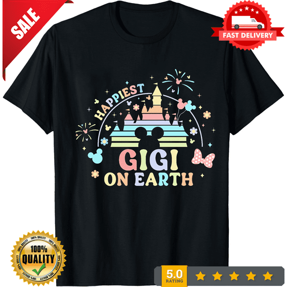 Disney Gigi Shirt, Disney Family Shirts, Mothers Day Shirt, Happiest Gigi on Earth Tee, Disney Grandma Shirt, Disneyworld Shirts, Nana Shirt, LIMITED EDITION-TH64350