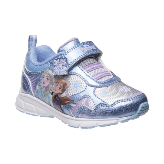 Disney Girl Frozen Ii Hook And Loop Casual Sneakers, Blue Purple, Size: 10