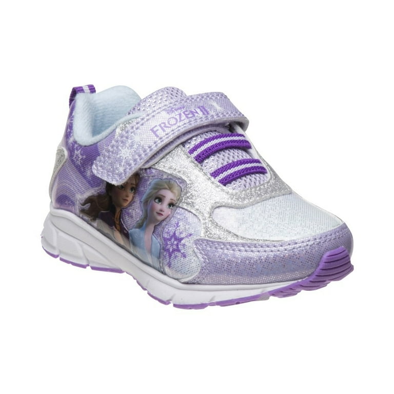 Disney Girl Frozen II Hook and Loop Casual Sneakers Purple Size 8 Walmart