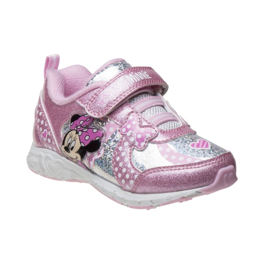 Disney Girl Minnie Mouse one red light Sneakers - Pink Silver, Size: 12 ...