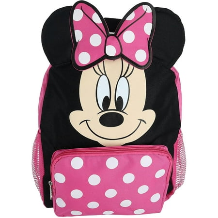 Disney Girl's 12-inch Minnie Mouse Big Face Backpack