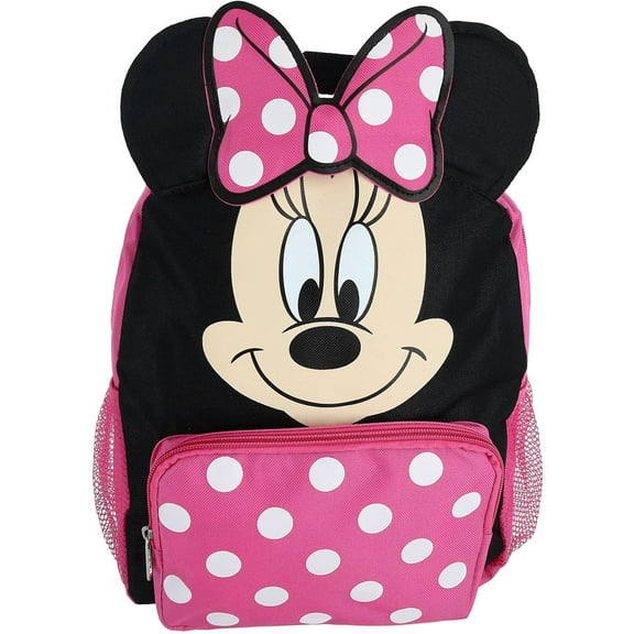 Disney Girl's 12-inch Minnie Mouse Big Face Backpack