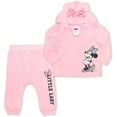 thumbnail image 1 of Disney Girl's 2-Piece Minnie Mouse Pullover Hoodie with Bow and Jogger Set, 1 of 3