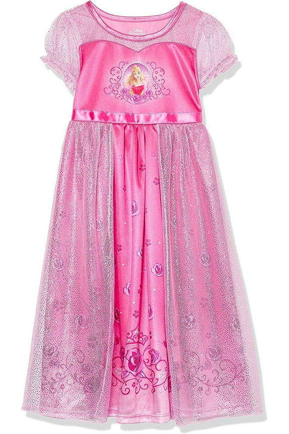 Girl's 8 Sleeping Beauty Aurora Tulle Nightgown, Pink