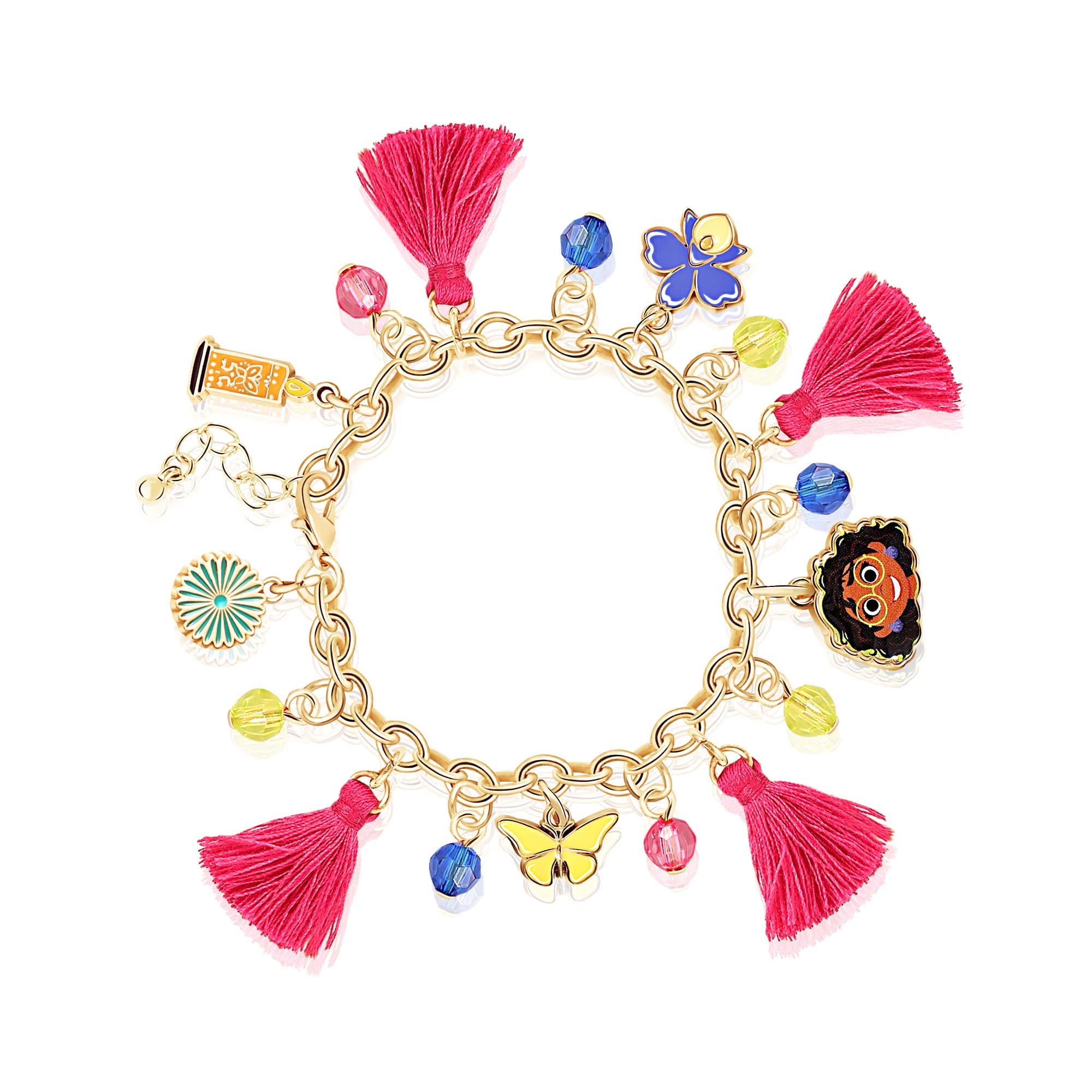 Multicolor Enamel Flower Bracelet - Girls & Teens