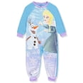 thumbnail image 1 of Disney Girl's Frozen Elsa and Olaf Faux Fur Fleece Pajama Sleeper, Size 4, 1 of 1