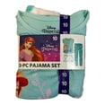 thumbnail image 1 of Disney Girl's Licensed 3 Piece Long Sleeve, Short Sleeve & Pant Pajama Set (Little Mermaid, 10), 1 of 2