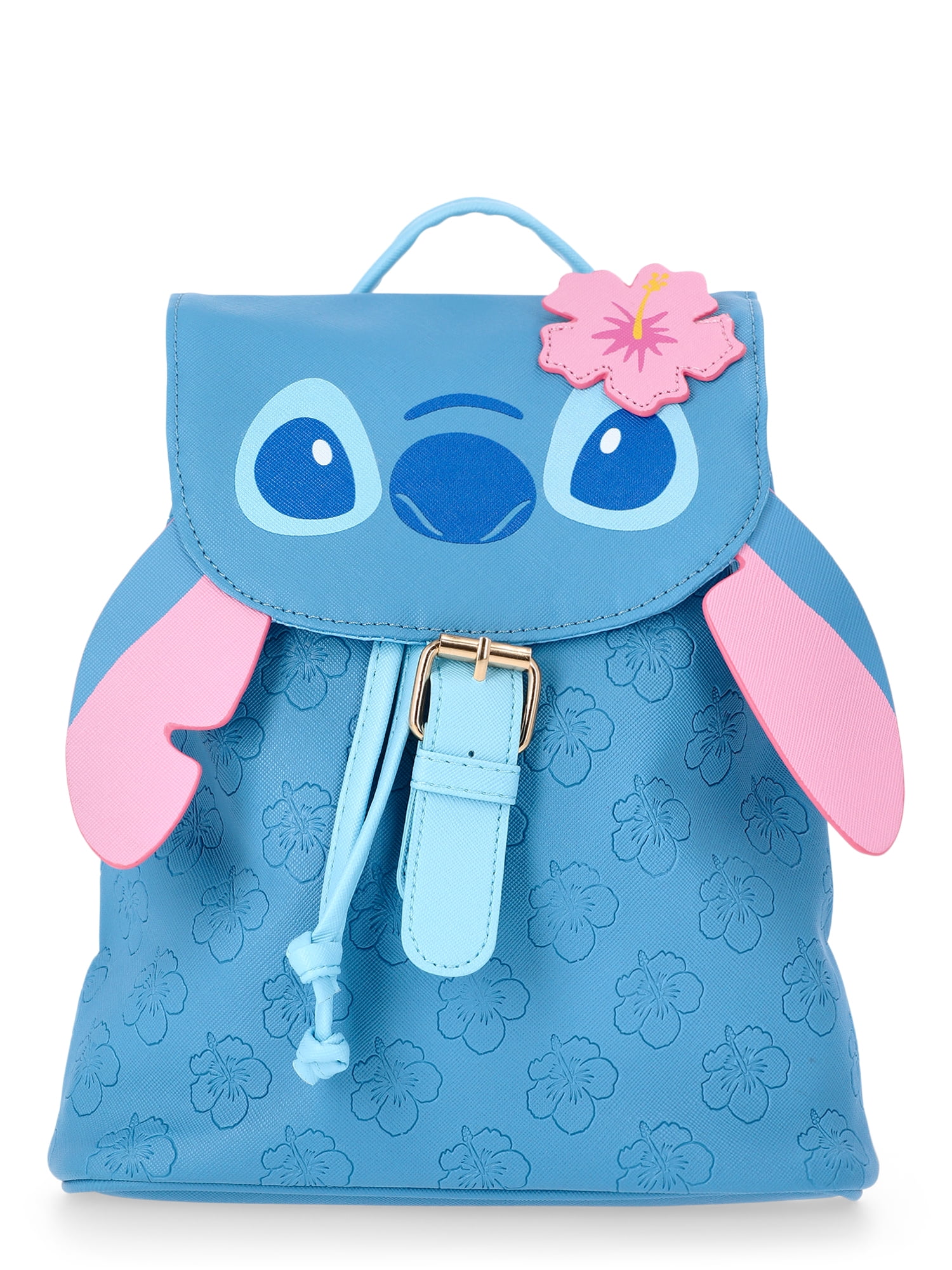 Disney Girls' Lilo and Stitch Mini Drawstring Backpack, Blue