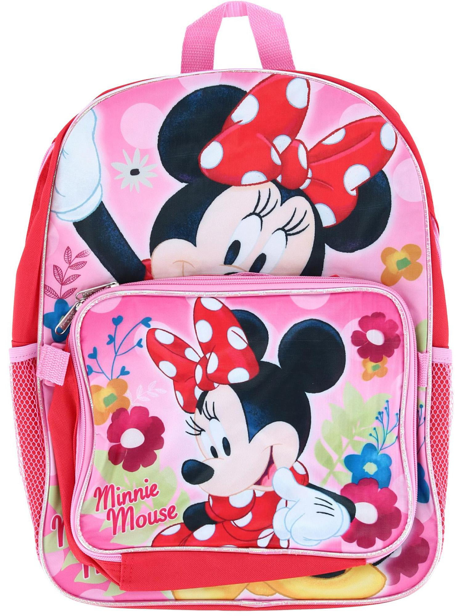 Disney Minnie Mouse Backpack Set 16 Kids Lunch Bag Water Bottle