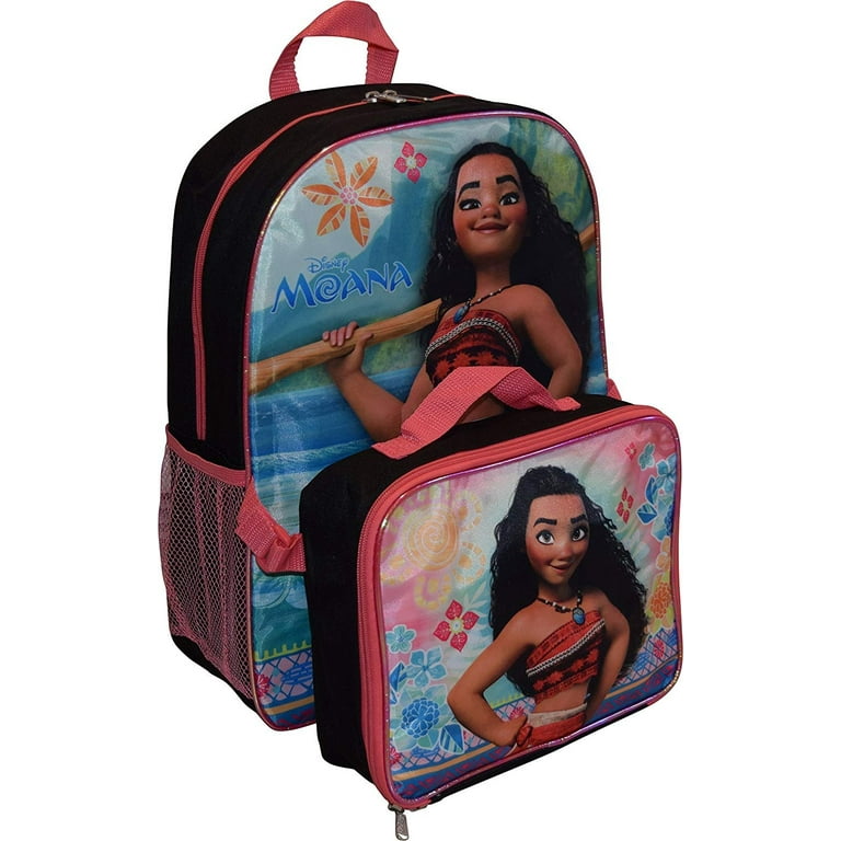 Disney Girl's Princess Moana 16 Backpack W/ Detachable Lunch Box 