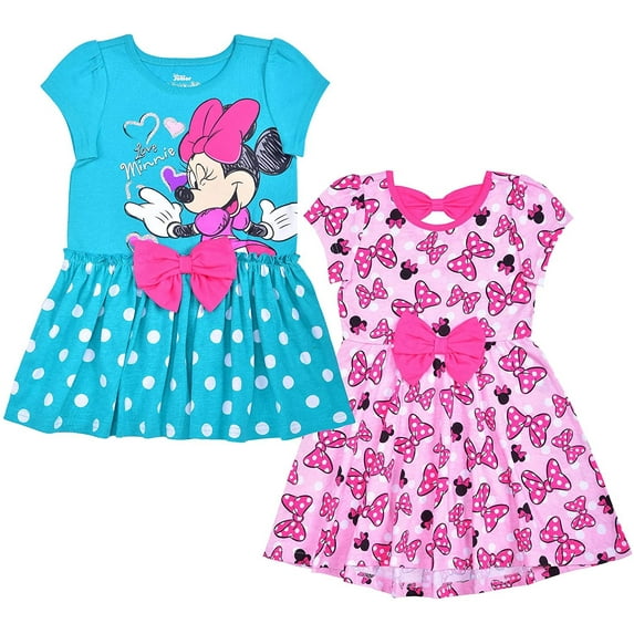 Disney Girls' 2 Pack Minnie Mouse Dresses