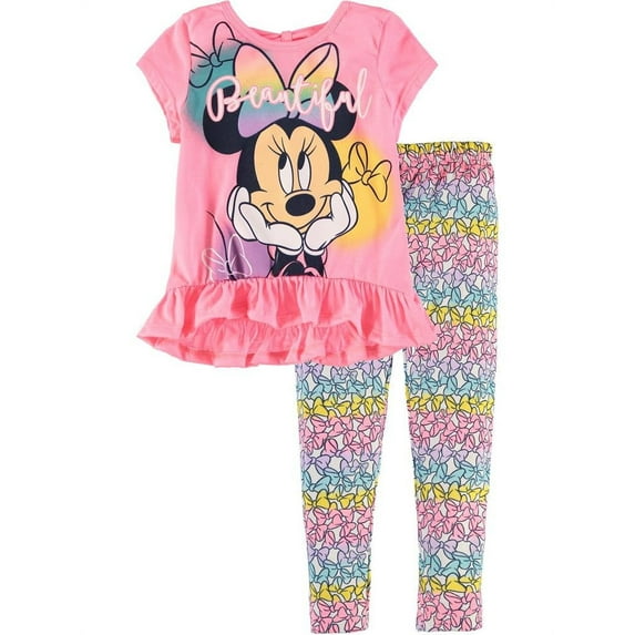 Disney Girls 2T-4T Minnie Mouse Leg Set (Pink 2T)