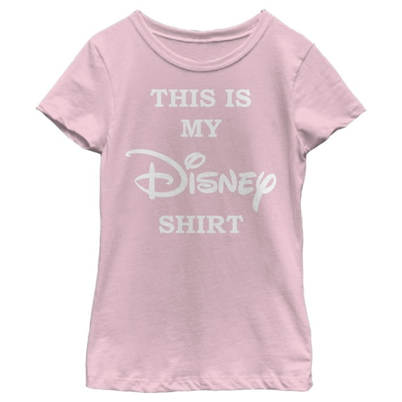 Girl's Disney This is my Disney Shirt Graphic Tee Light Pink Large