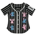 thumbnail image 1 of Disney Girls Baseball Jersey T-Shirt with Lilo & Stitch and Mickey Mouse- Girls Sizes 4-16 Black, 1 of 7