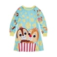 thumbnail image 1 of Disney Girls Blue Chip & Dale Popcorn Themed Long Sleeve Night Gown 4, 1 of 1
