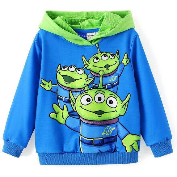 Disney Girls Boys Hoodies Sweatshirts Toy Story Three-Eyed Alien Party Gifts Graphic Pullover Top 4-5T