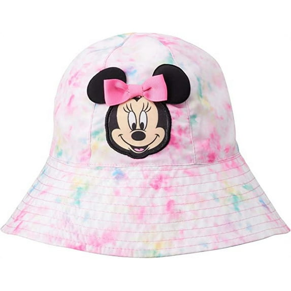 Disney Girls’ Bucket Hat – Reversible Minnie Mouse or Princess Sun Hat