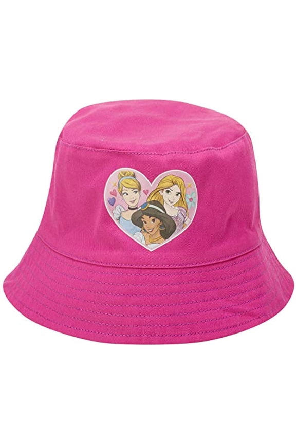 Girls’ Bucket Hat – Reversible Minnie Mouse or Princess Sun Hat