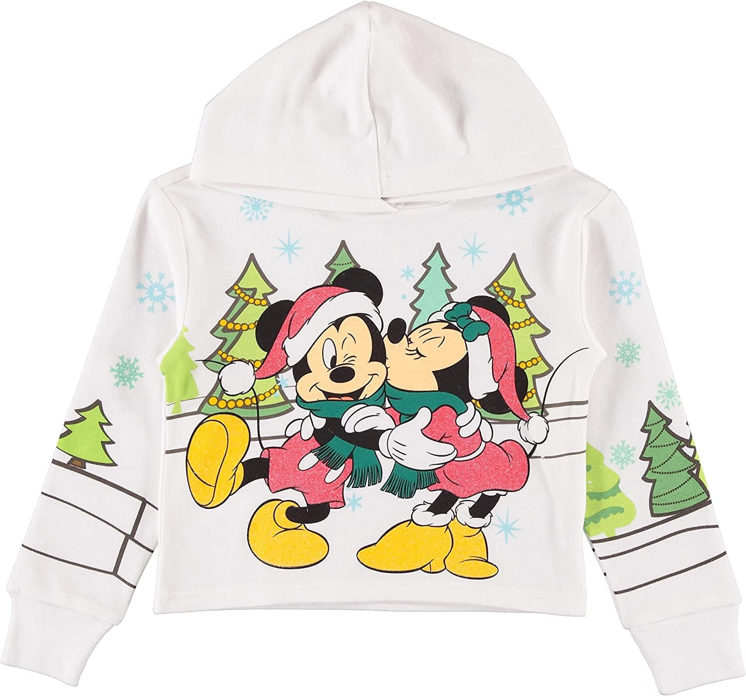 Disney Girls Christmas Hoodie- Lilo & Stitch, Minnie Mouse, Mickey Mouse  and Friends- Sizes 4-16