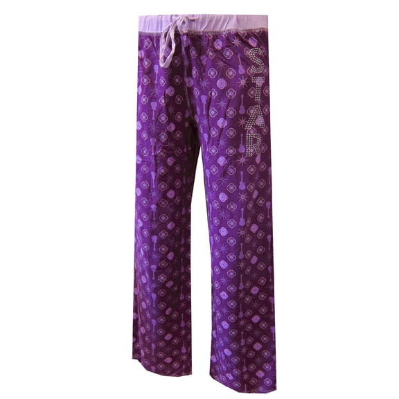 Disney Girls Dancers Star Power Purple Junior Cut Lounge Pant (X-Small)