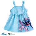 thumbnail image 1 of Disney Girls Dresses Lilo & Stitch Graphic Tropical Plant Flower Sleeveless Ruffle Dress Sizes 2-6, 1 of 6