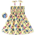 thumbnail image 1 of Disney Girls Dresses Stitch Hawaiian Flower Floral Sundress Spaghetti Strap Birthday Summer Dress Kids 8-9Y, 1 of 11