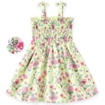 thumbnail image 1 of Disney Girls Dresses Tinkerbell Flower Bow Floral Sundress Spaghetti Strap Garden Spring Dress Baby Toddlers 2T, 1 of 8