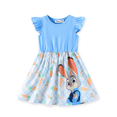 thumbnail image 1 of Disney Girls Dresses Zootopia Judy Hopps Graphic Blue Cotton Rabbit Easter Summer Holiday Dress Kids 8-9Y, 1 of 10