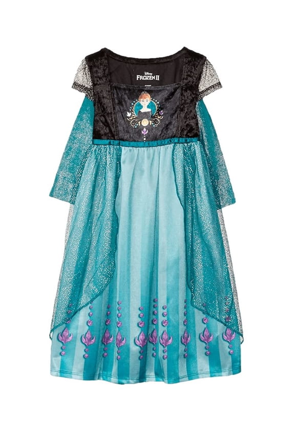 Girls' Frozen 2 Fantasy Gown Nightgown, ANNA IS ROYALTY, 6