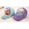 thumbnail image 1 of Disney Girls' Frozen Baseball Cap - 2 Pack Princess Elsa and Anna Curved Brim Strap Back Hat (2T-7), 1 of 6