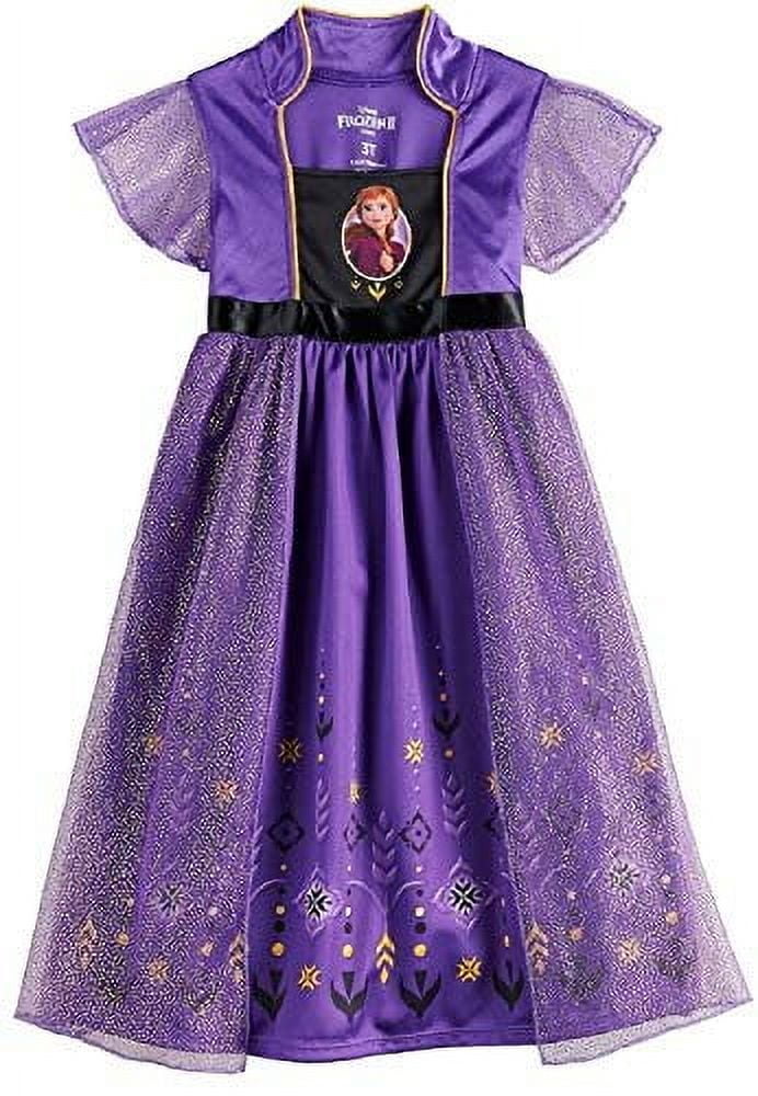 Pyamas Elsa Disney Frozen Girls’ Anna Princess Nightgown - Royal Purple, 4T ...