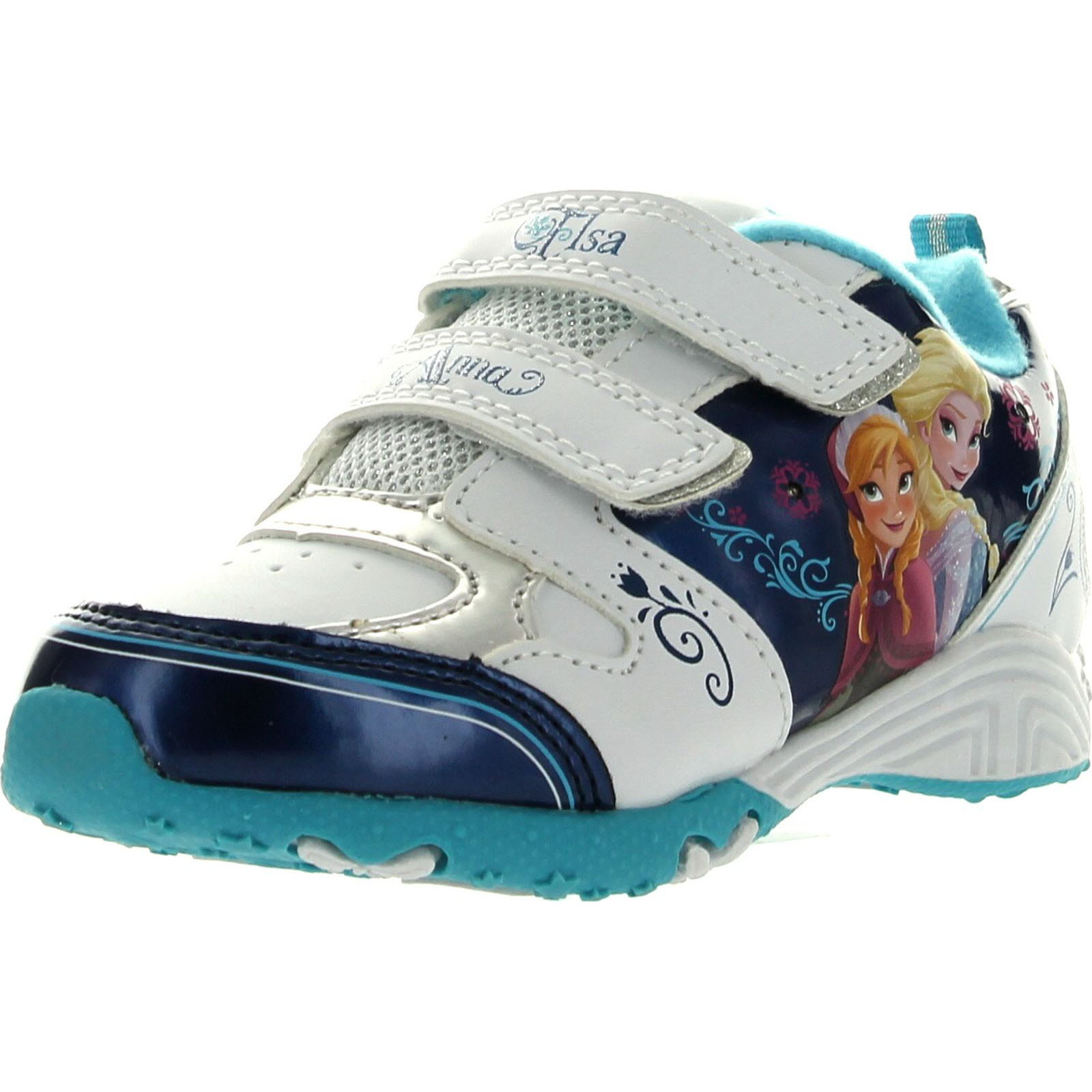 Disney Girls Frozen Princess Elsa and Anna Fashion Sneakers - image 1 of 4