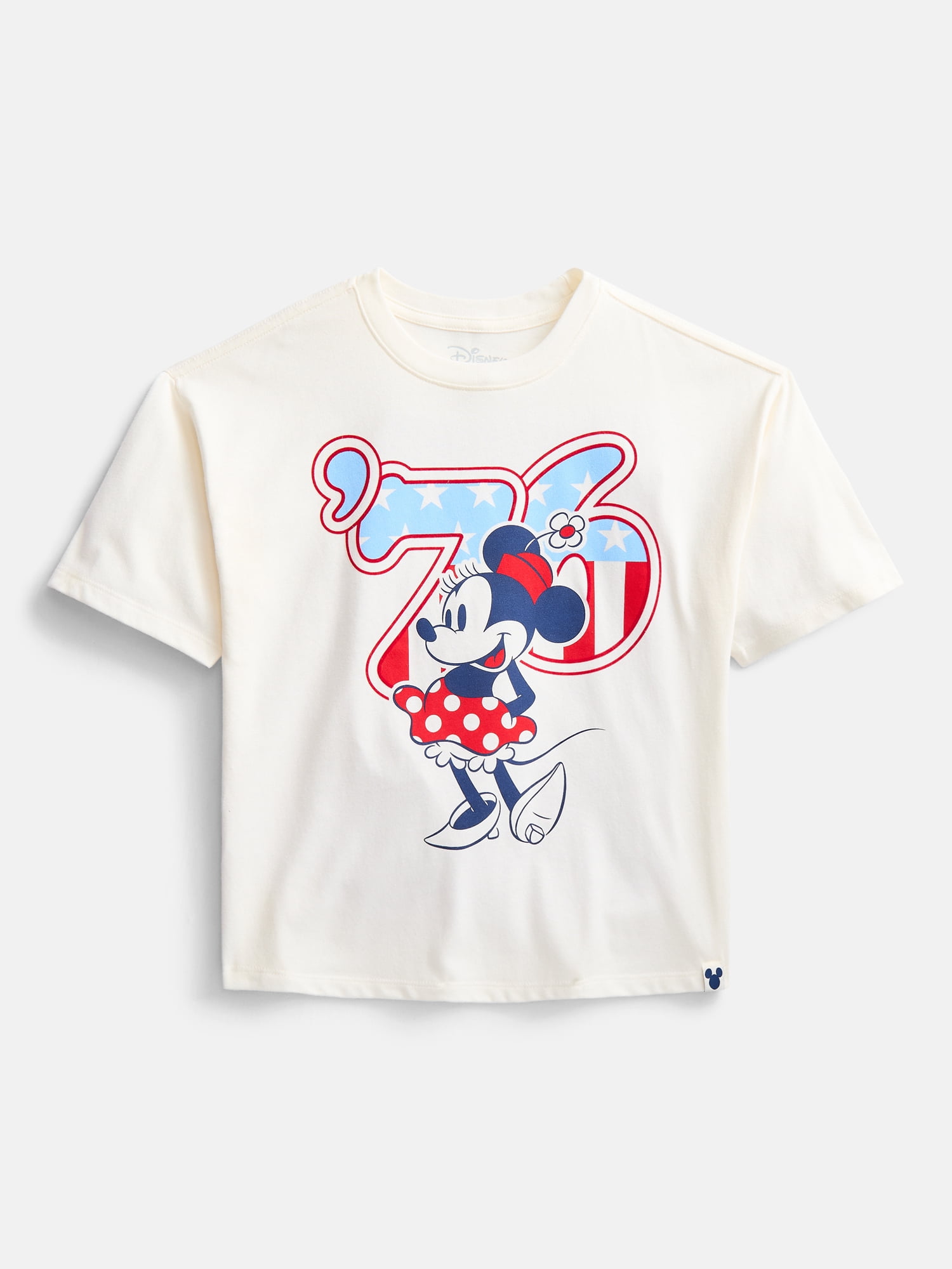 Minnie Mouse Girls 76 Patriotic Americana Graphic Tee, Sizes 4-18
