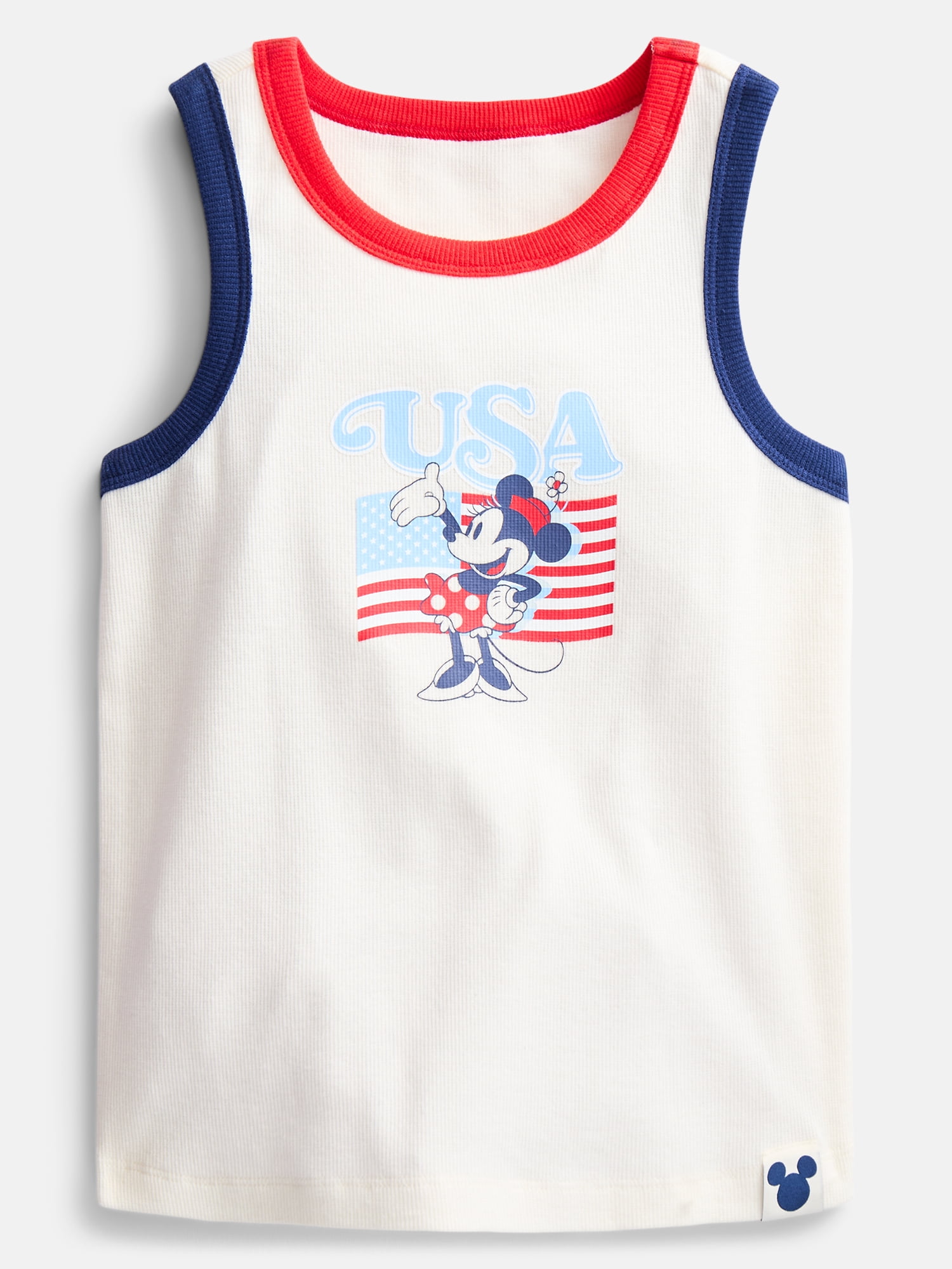 Minnie Mouse Girls Patriotic Americana USA Graphic Tank Top, Sizes 4-18