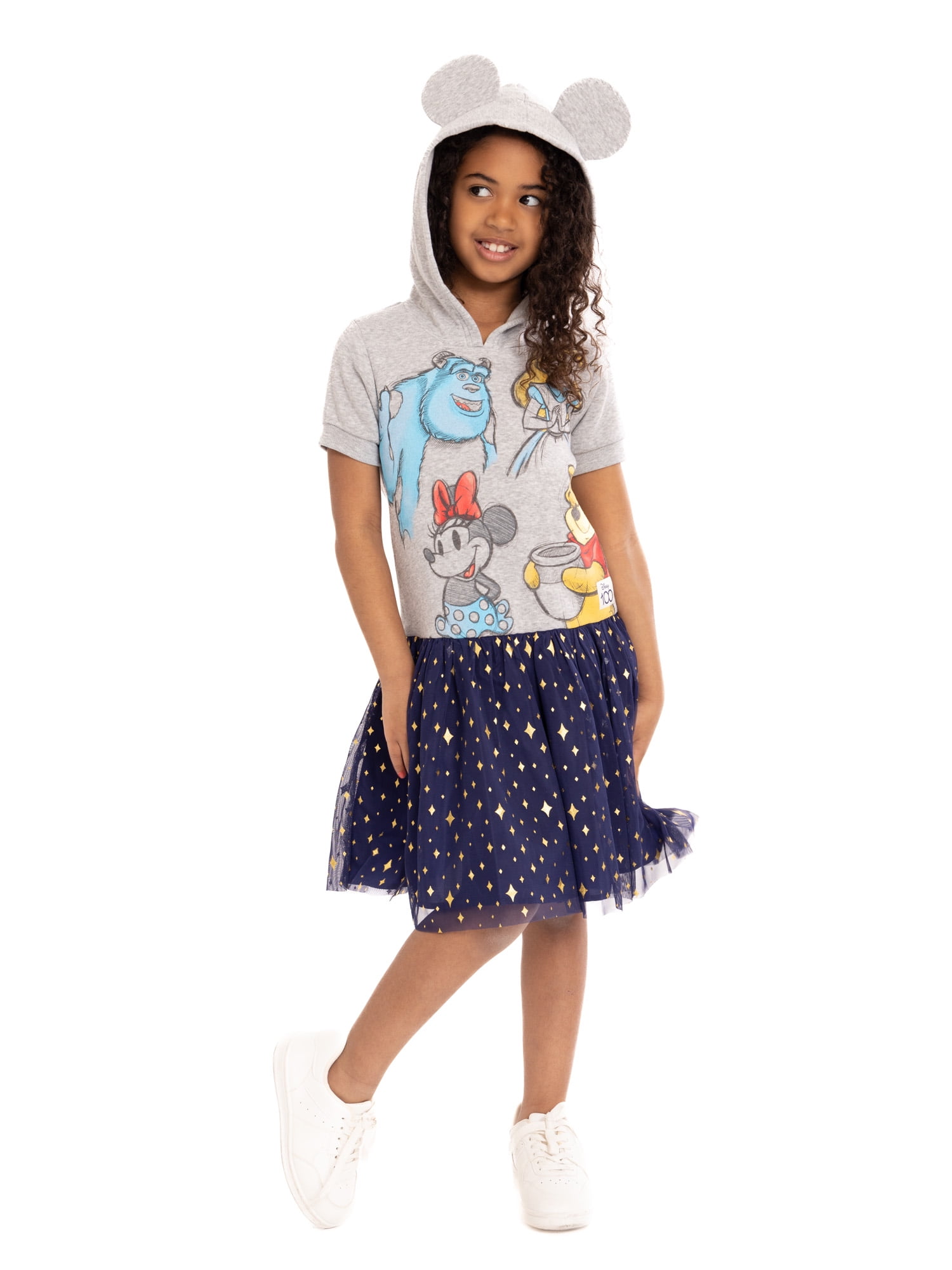Disney Girls Hooded Cosplay Dress with Tulle Skirt, Sizes 4-16