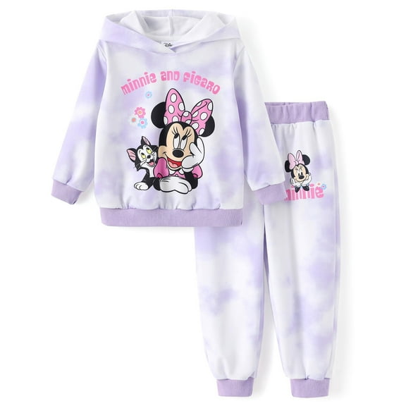 Disney Girls Hoodies Minnie Graphic Sweatshirts and Joggers Pants 2Pcs School Outfits Set Big Kids 6-7Y